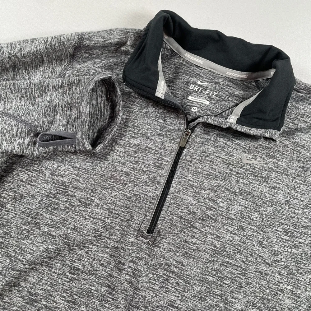 Nike Running Element Dri-FIT Half Zip Pullover Top‎ Women's Gray Heather M
